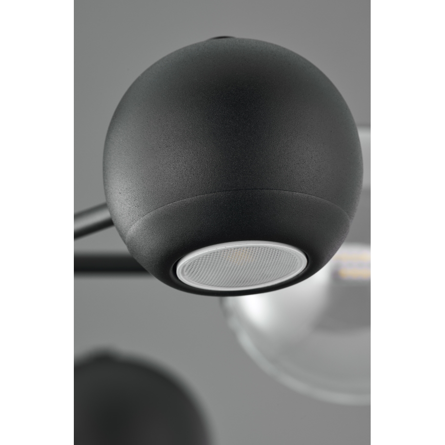Jupiter 1995 - Chandelier on a pole MOKA 3xGU10/10W/230V + 3xG9/10W/230V black/clear