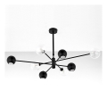 Jupiter 1996 - Chandelier on a pole MOKA 4xGU10/10W/230V + 4xG9/10W/230V black/clear