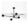 Jupiter 1996 - Chandelier on a pole MOKA 4xGU10/10W/230V + 4xG9/10W/230V black/clear