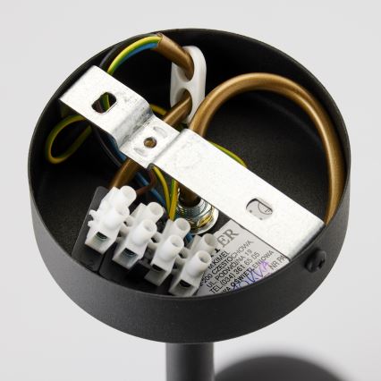 Jupiter 1996 - Chandelier on a pole MOKA 4xGU10/10W/230V + 4xG9/10W/230V black/clear