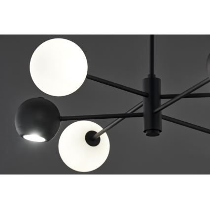 Jupiter 1997 - Chandelier on a pole MOKA 3xGU10/10W/230V + 3xG9/10W/230V black/white