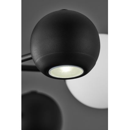 Jupiter 1997 - Chandelier on a pole MOKA 3xGU10/10W/230V + 3xG9/10W/230V black/white