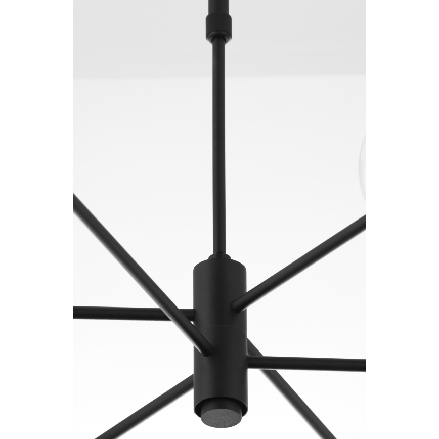Jupiter 1997 - Chandelier on a pole MOKA 3xGU10/10W/230V + 3xG9/10W/230V black/white