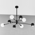Jupiter 1998 - Chandelier on a pole MOKA 4xGU10/10W/230V + 4xG9/10W/230V black/white