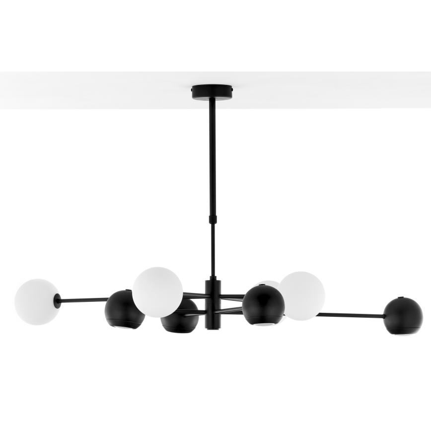 Jupiter 1998 - Chandelier on a pole MOKA 4xGU10/10W/230V + 4xG9/10W/230V black/white