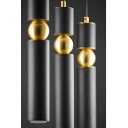 Jupiter 2004 - Chandelier on a string ALAS 3xGU10/10W/230V black/gold