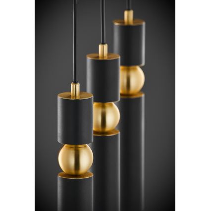 Jupiter 2004 - Chandelier on a string ALAS 3xGU10/10W/230V black/gold