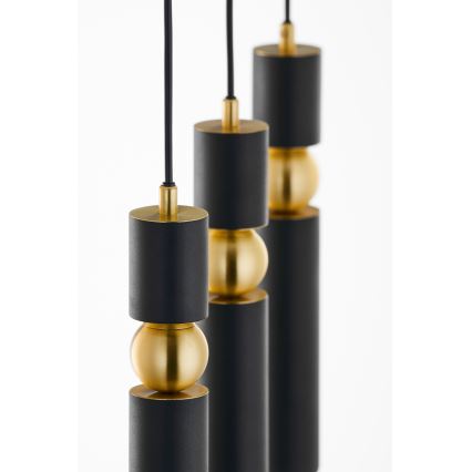 Jupiter 2004 - Chandelier on a string ALAS 3xGU10/10W/230V black/gold