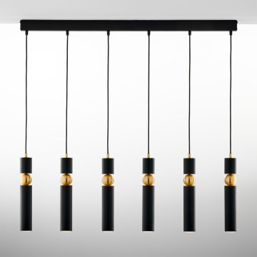 Jupiter 2005 - Chandelier on a string ALAS 6xGU10/10W/230V black/gold