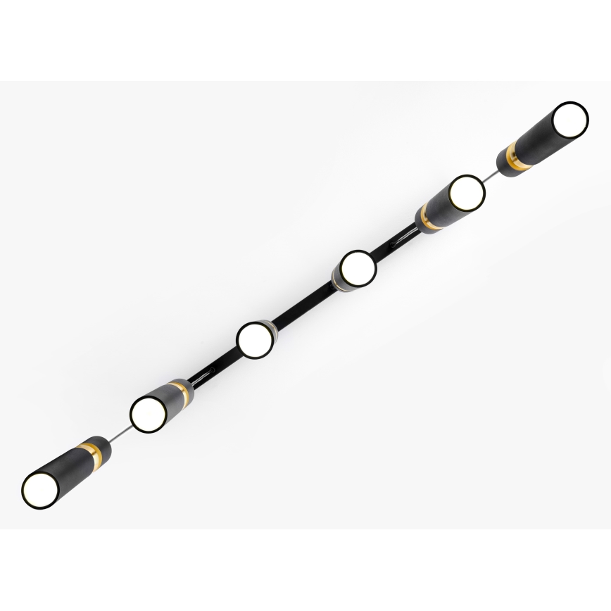 Jupiter 2005 - Chandelier on a string ALAS 6xGU10/10W/230V black/gold