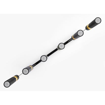 Jupiter 2005 - Chandelier on a string ALAS 6xGU10/10W/230V black/gold