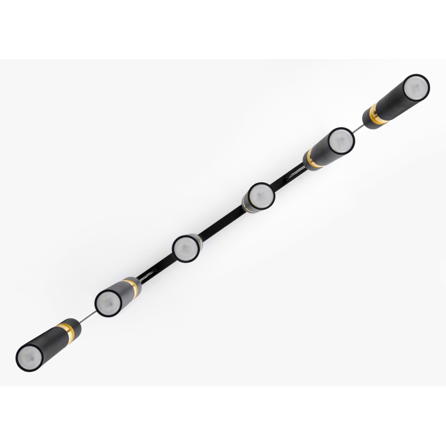 Jupiter 2005 - Chandelier on a string ALAS 6xGU10/10W/230V black/gold