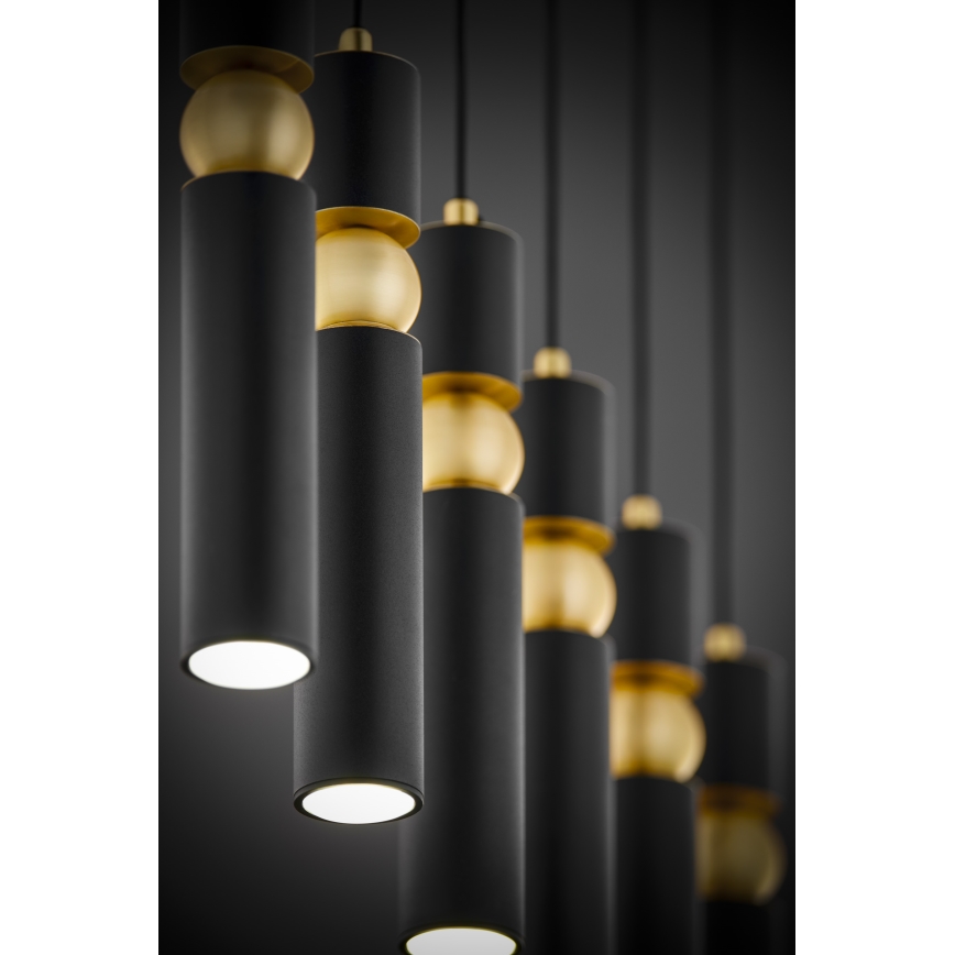 Jupiter 2005 - Chandelier on a string ALAS 6xGU10/10W/230V black/gold
