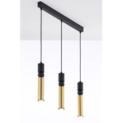Jupiter 2007 - Chandelier on a string ALAS 3xGU10/10W/230V gold/black