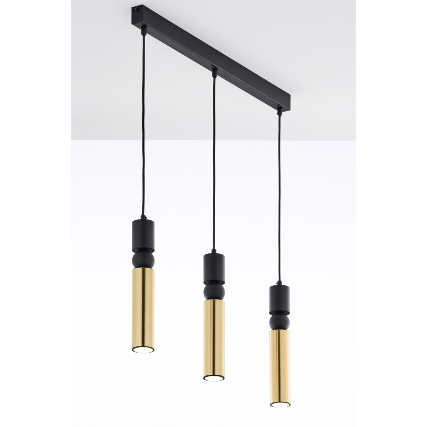 Jupiter 2007 - Chandelier on a string ALAS 3xGU10/10W/230V gold/black