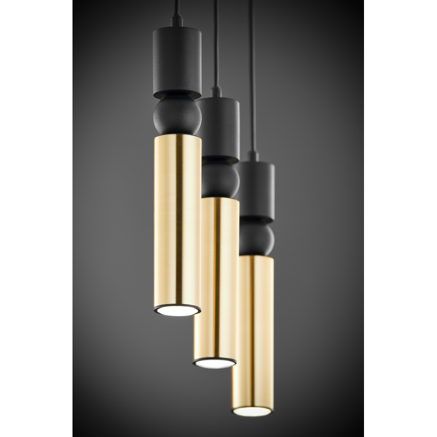 Jupiter 2007 - Chandelier on a string ALAS 3xGU10/10W/230V gold/black