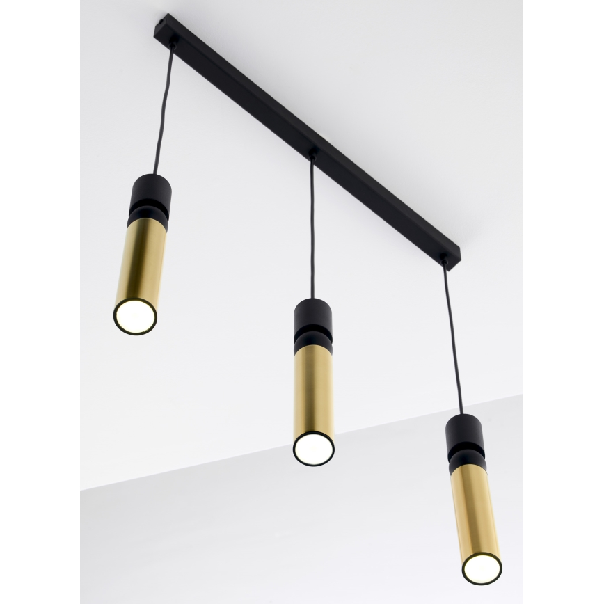Jupiter 2007 - Chandelier on a string ALAS 3xGU10/10W/230V gold/black