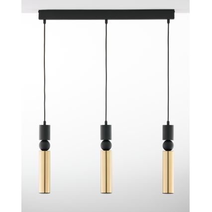 Jupiter 2007 - Chandelier on a string ALAS 3xGU10/10W/230V gold/black