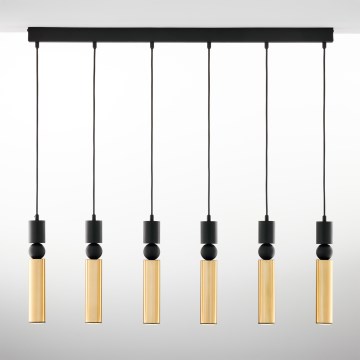 Jupiter 2008 - Chandelier on a string ALAS 6xGU10/10W/230V gold/black