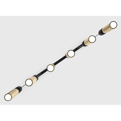Jupiter 2008 - Chandelier on a string ALAS 6xGU10/10W/230V gold/black