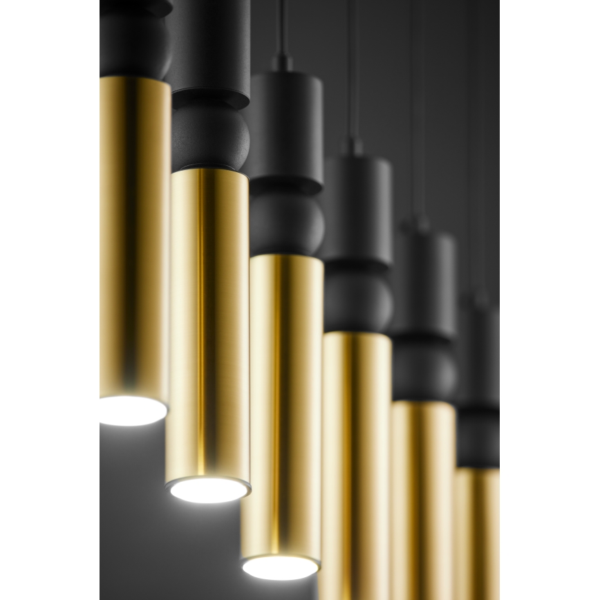 Jupiter 2008 - Chandelier on a string ALAS 6xGU10/10W/230V gold/black