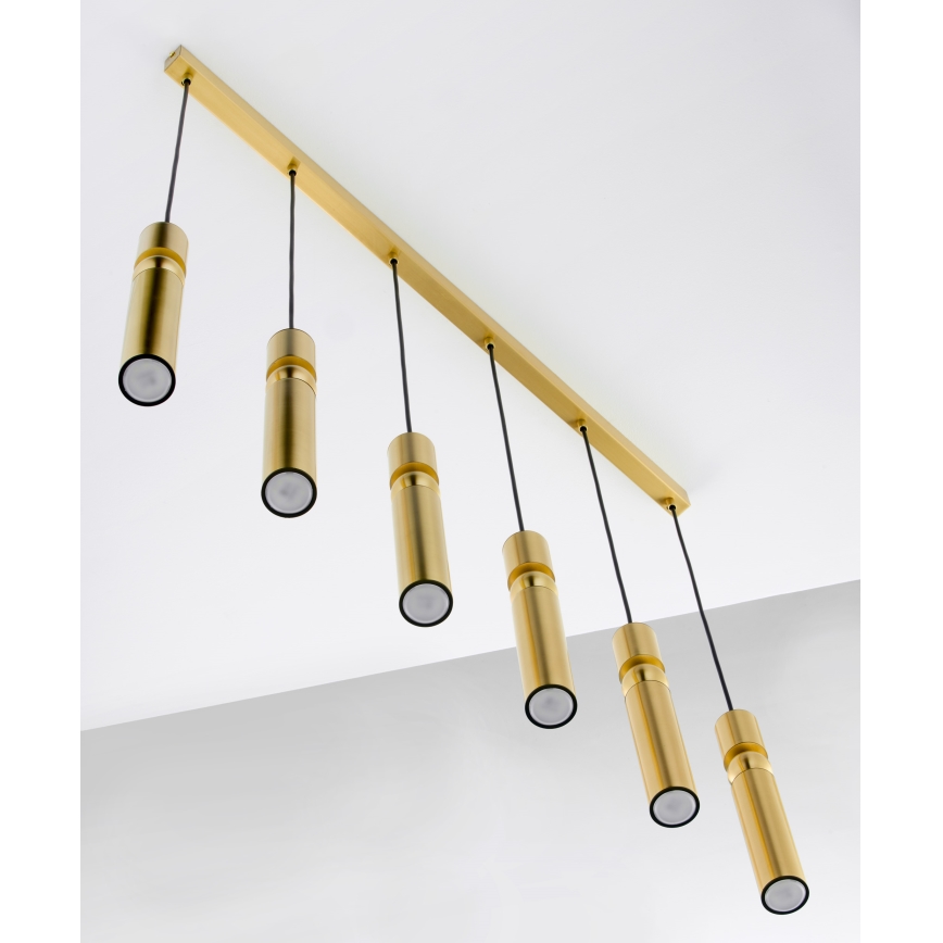 Jupiter 2011 - Chandelier on a string ALAS 6xGU10/10W/230V gold