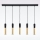 Jupiter 2012 - Chandelier on a string ALAS 5xGU10/10W/230V black/gold