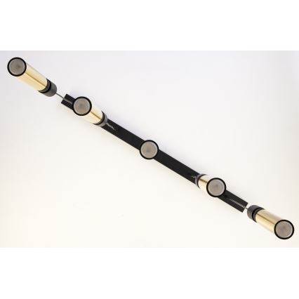 Jupiter 2012 - Chandelier on a string ALAS 5xGU10/10W/230V black/gold