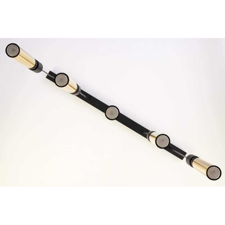 Jupiter 2012 - Chandelier on a string ALAS 5xGU10/10W/230V black/gold