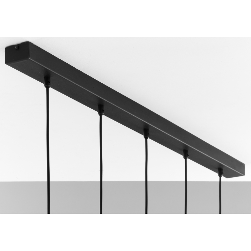 Jupiter 2012 - Chandelier on a string ALAS 5xGU10/10W/230V black/gold