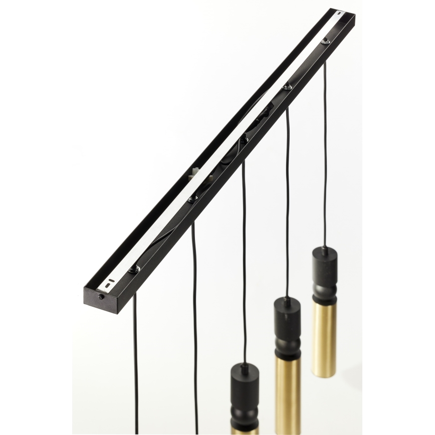 Jupiter 2012 - Chandelier on a string ALAS 5xGU10/10W/230V black/gold