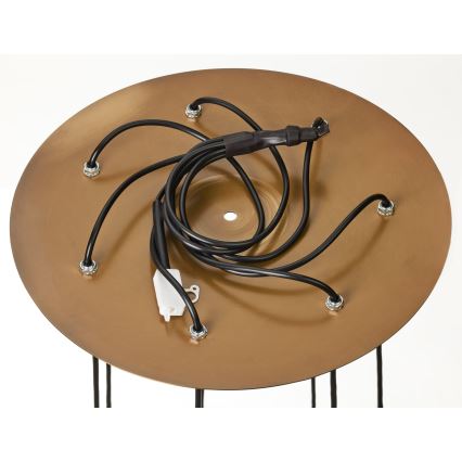 Jupiter 2012 - Chandelier on a string ALAS 5xGU10/10W/230V black/gold
