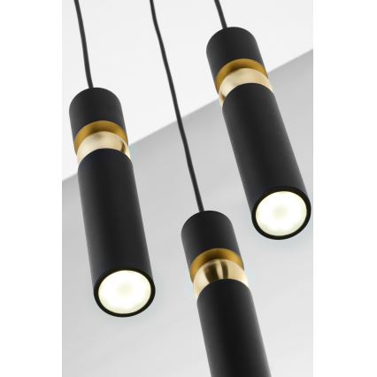 Jupiter 2013 - Chandelier on a string ALAS 3xGU10/10W/230V black/gold