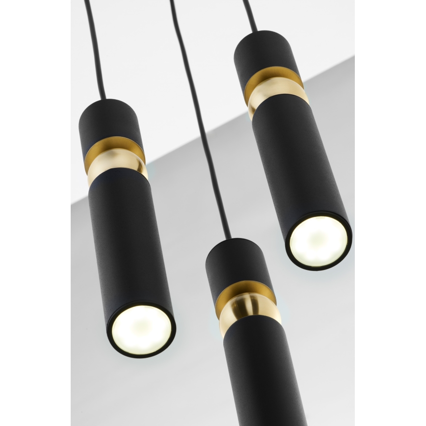 Jupiter 2013 - Chandelier on a string ALAS 3xGU10/10W/230V black/gold