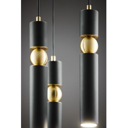 Jupiter 2013 - Chandelier on a string ALAS 3xGU10/10W/230V black/gold