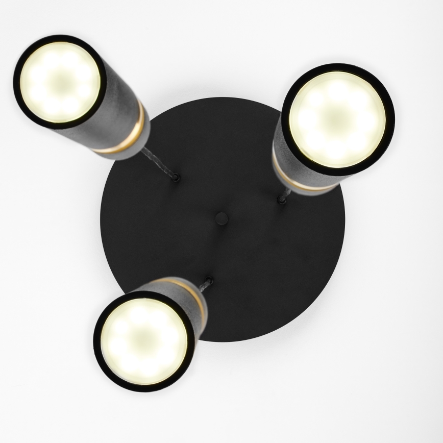 Jupiter 2013 - Chandelier on a string ALAS 3xGU10/10W/230V black/gold