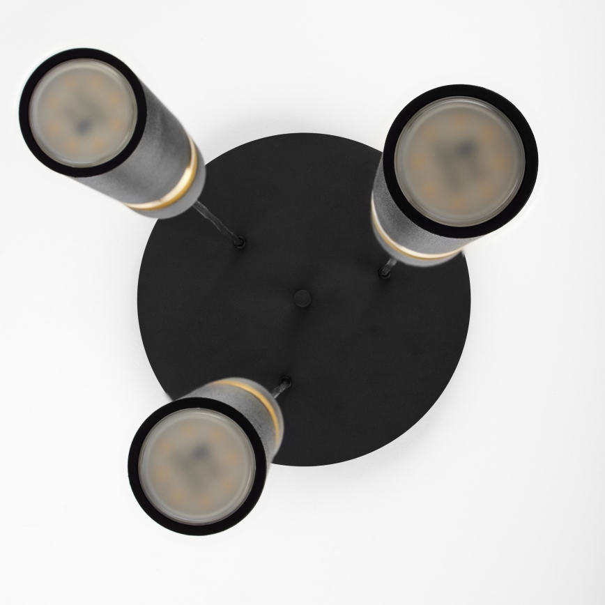 Jupiter 2013 - Chandelier on a string ALAS 3xGU10/10W/230V black/gold