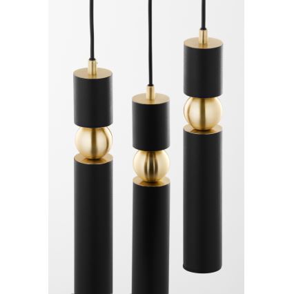 Jupiter 2013 - Chandelier on a string ALAS 3xGU10/10W/230V black/gold