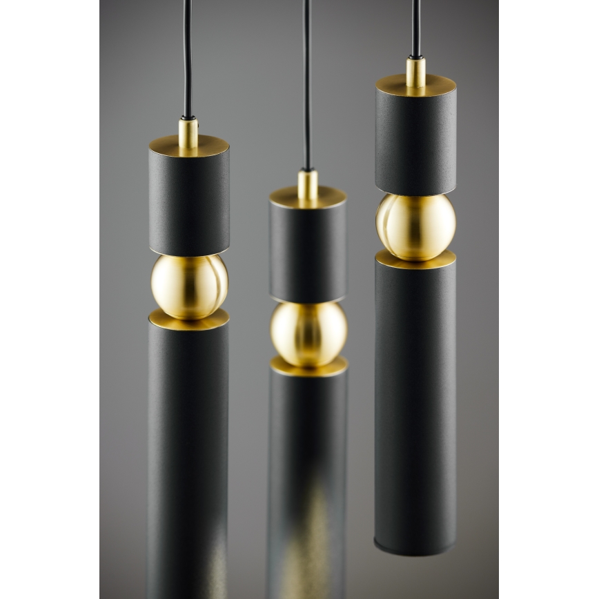 Jupiter 2013 - Chandelier on a string ALAS 3xGU10/10W/230V black/gold