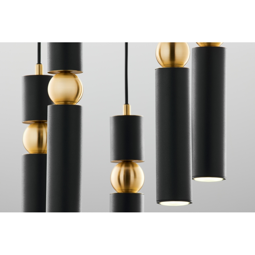 Jupiter 2014 - Chandelier on a string ALAS 5xGU10/10W/230V black/gold