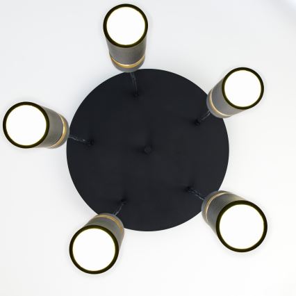 Jupiter 2014 - Chandelier on a string ALAS 5xGU10/10W/230V black/gold