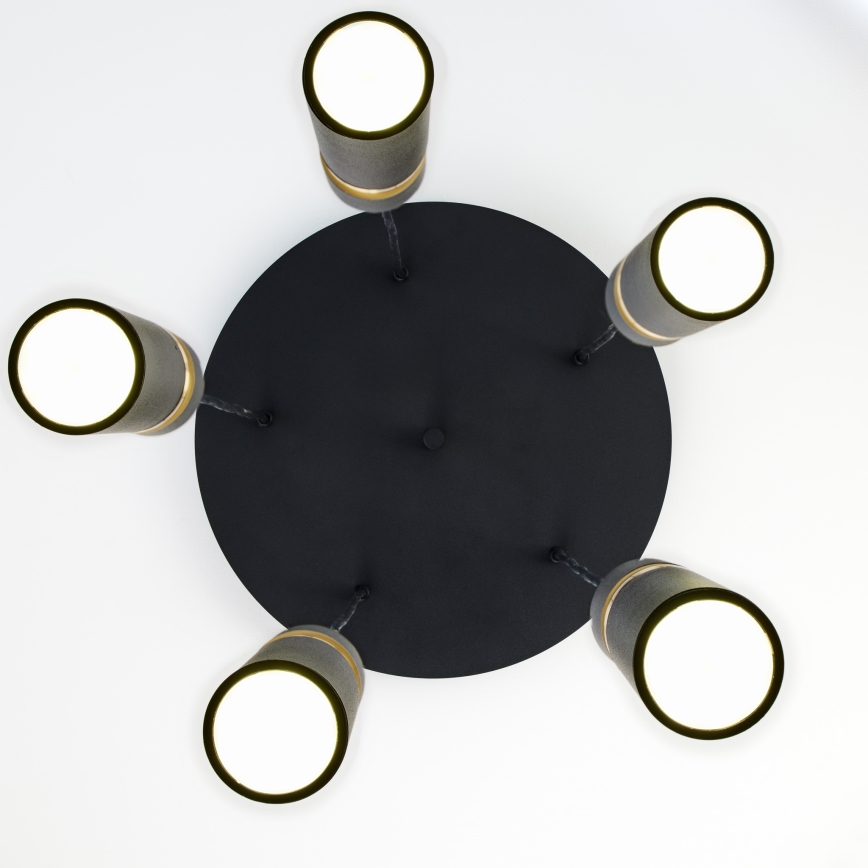 Jupiter 2014 - Chandelier on a string ALAS 5xGU10/10W/230V black/gold