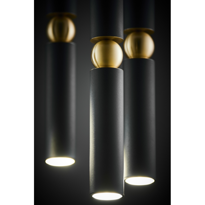Jupiter 2014 - Chandelier on a string ALAS 5xGU10/10W/230V black/gold