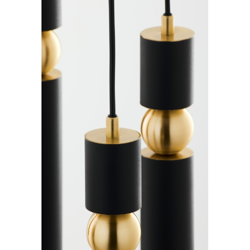 Jupiter 2014 - Chandelier on a string ALAS 5xGU10/10W/230V black/gold