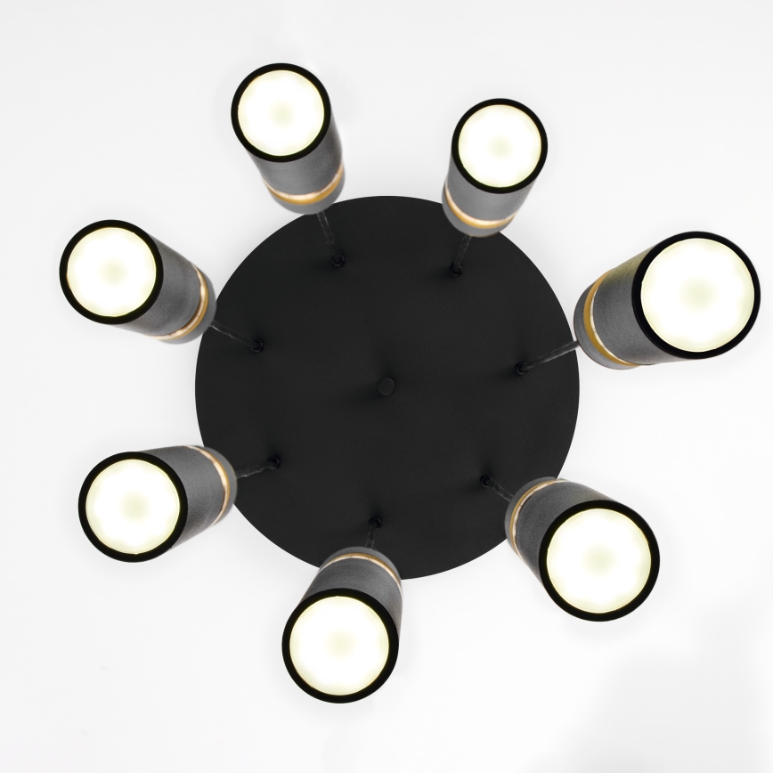 Jupiter 2015 - Chandelier on a string ALAS 7xGU10/10W/230V black/gold