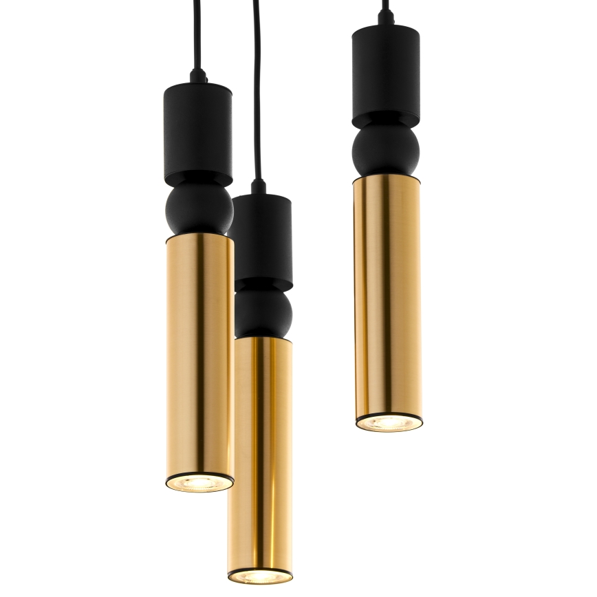 Jupiter 2016 - Chandelier on a string ALAS 3xGU10/10W/230V gold/black