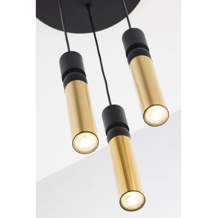 Jupiter 2016 - Chandelier on a string ALAS 3xGU10/10W/230V gold/black