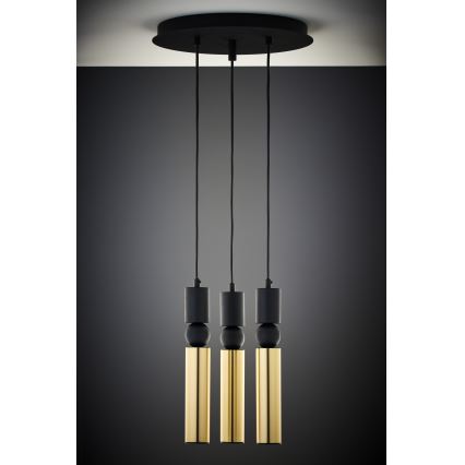 Jupiter 2016 - Chandelier on a string ALAS 3xGU10/10W/230V gold/black