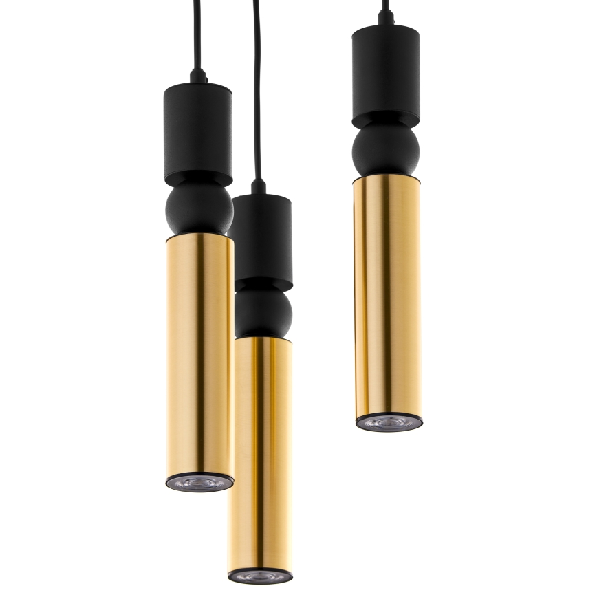 Jupiter 2016 - Chandelier on a string ALAS 3xGU10/10W/230V gold/black