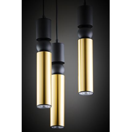 Jupiter 2016 - Chandelier on a string ALAS 3xGU10/10W/230V gold/black
